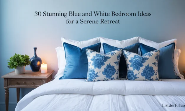 30 Stunning Blue and White Bedroom Ideas for a Serene Retreat