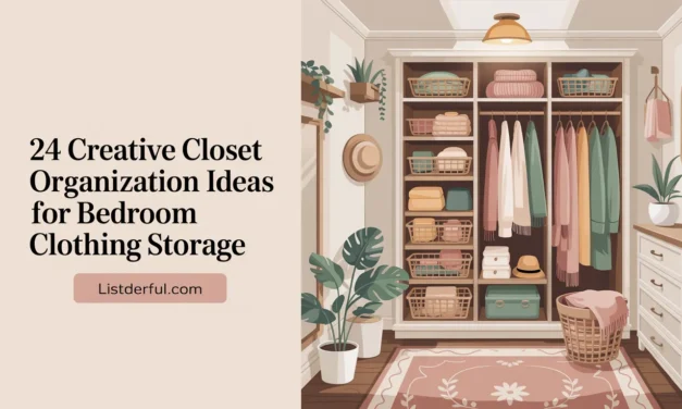 24 Creative Closet Organization Ideas for Bedroom Clothing Storage