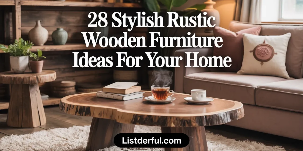 28 Stylish Rustic Wooden Furniture Ideas for Your Home