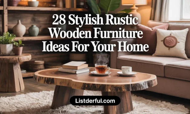 28 Stylish Rustic Wooden Furniture Ideas for Your Home