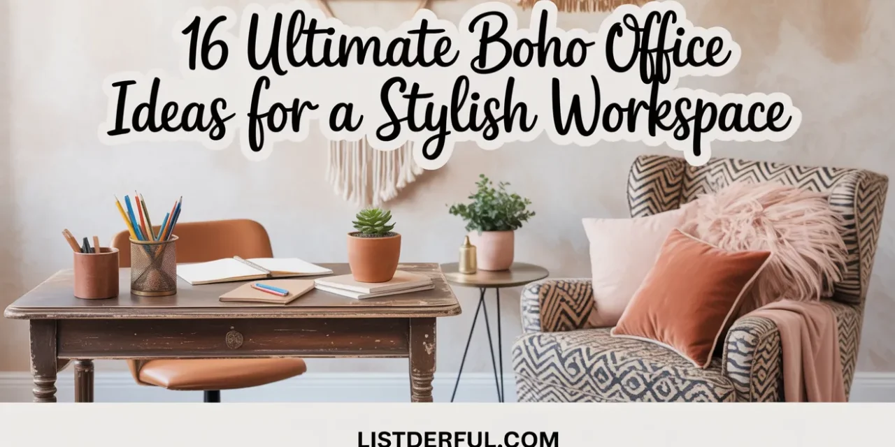 16 Ultimate Boho Office Ideas for a Stylish Workspace
