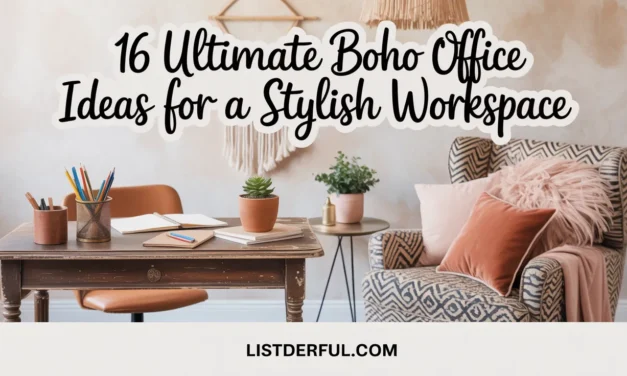 16 Ultimate Boho Office Ideas for a Stylish Workspace