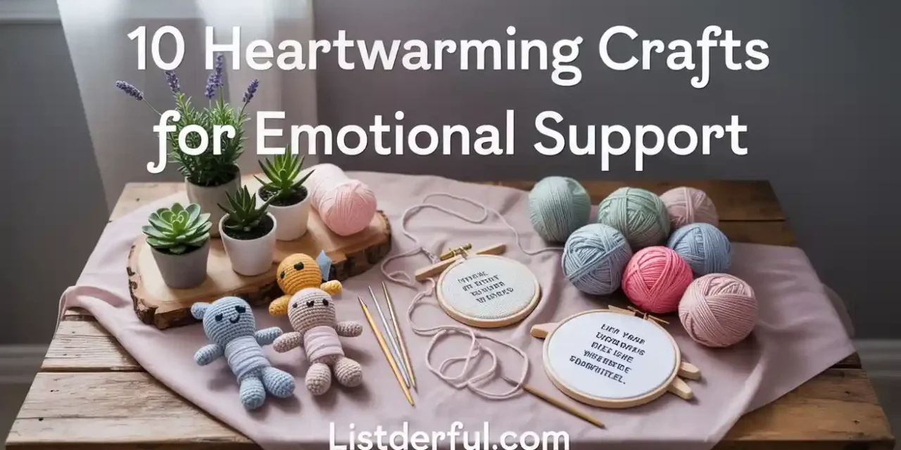 10 Heartwarming Crafts for Emotional Support: Knitting and Embroidery Ideas