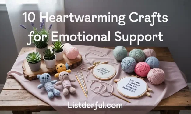 10 Heartwarming Crafts for Emotional Support: Knitting and Embroidery Ideas